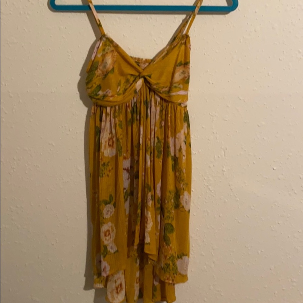 Free people yellow floral tunic size S